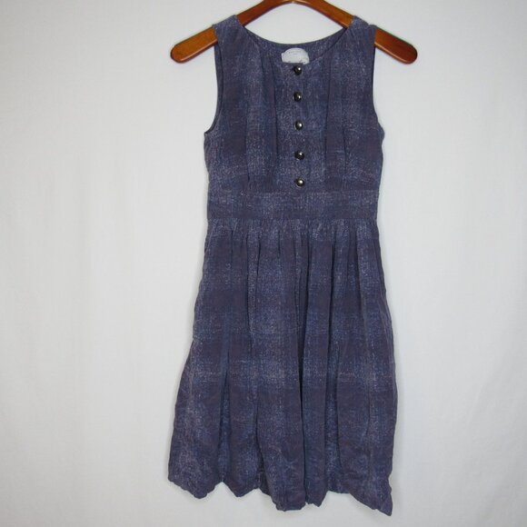 Anthropologie Mise En Scene by Ruffian Purple Silk Flare Dress Women's 4 - Picture 7 of 9